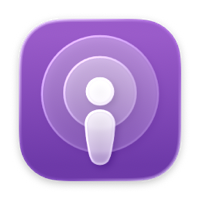 Apple Podcasts app icon linking to the Thoughtful Connections memory care podcast on Apple Podcasts.